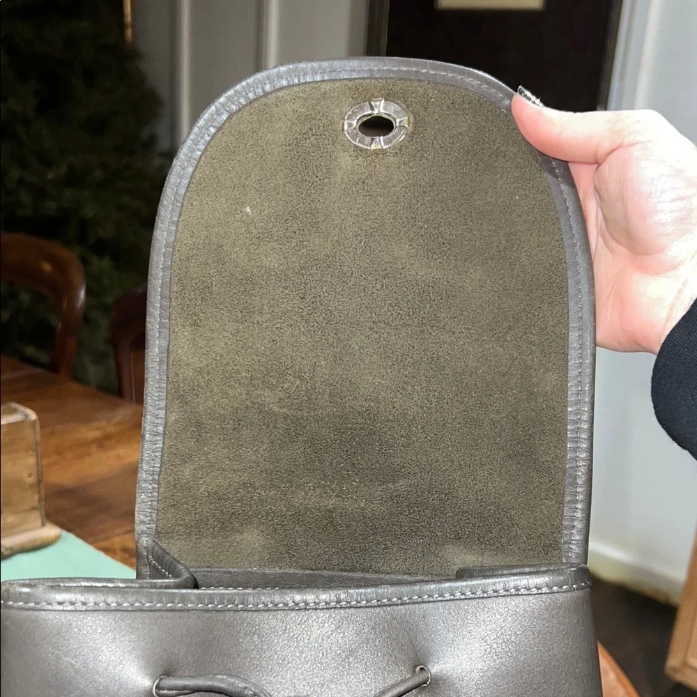 Coach 9791 Vintage Dark Gray Leather Backpack